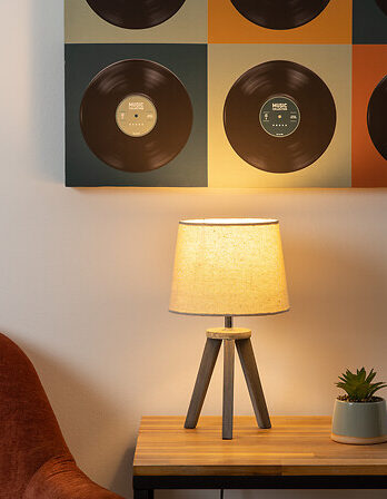 Atmosphera lampa mini 30,5cm ivory
