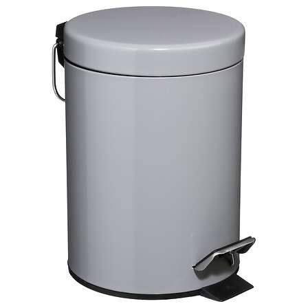 Five kanta za smeće classic 3l na pedalu, metal/pp, siva - Image 4