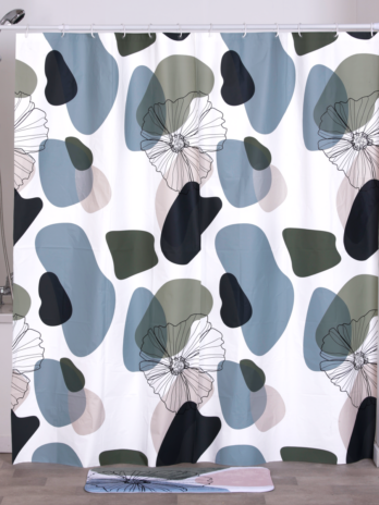 Tendance zavjesa za kadu 180x180cm peva, flowers