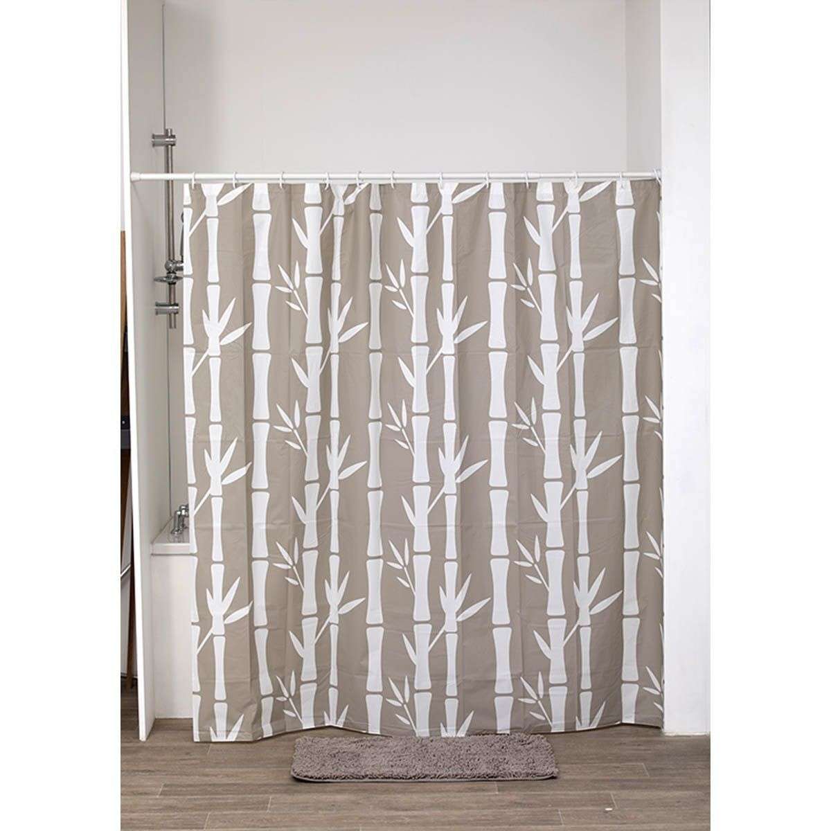Tendance zavjesa za kadu 180x180cm + 12 bijelih kukica peva, bahia