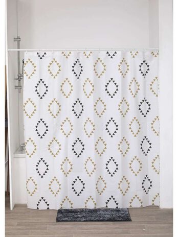 Tendance zavjesa za kadu 180x180cm + 12 bijelih kukica peva, lima