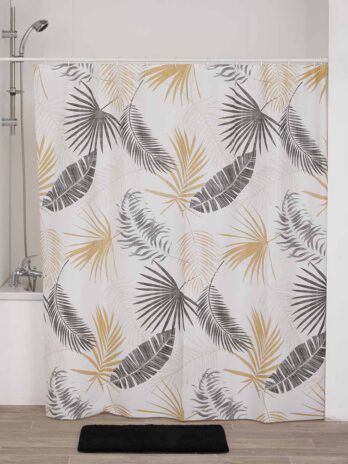 Tendance zavjesa za kadu + 12 bijelih kukica 180×180 cm, peva, exochic