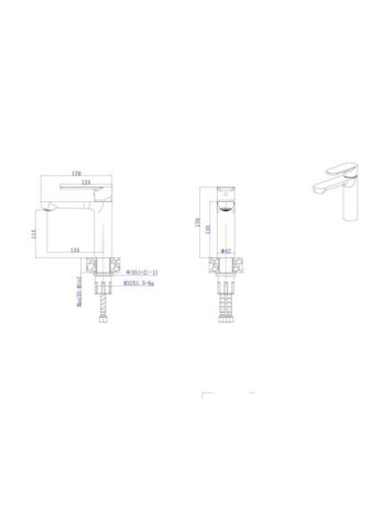Inter Ceramic slavina za umivaonik venice ss304 gun grey