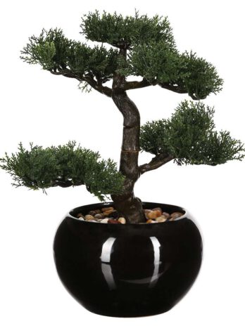 Atmosphera umjetno cvijeće bonsai 36cm polistiren/keramika crna