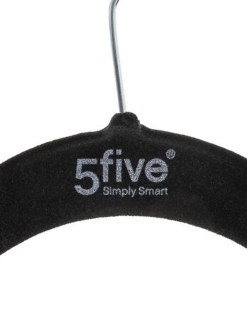 Five vješalica za hlače 2/1 44.8×0.7×41.5cm velvet crna
