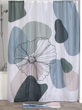 Tendance zavjesa za kadu 180x200cm poliester, flowers