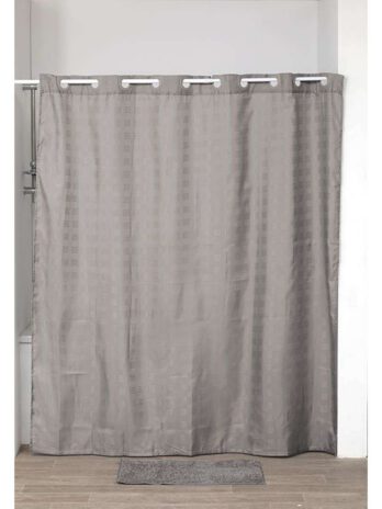 Tendance zavjesa za kadu s integriranim alkama 180x200cm poliester, sivo smeđa