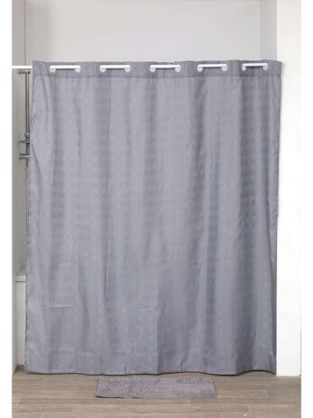 Tendance zavjesa za kadu s integriranim alkama 180x200cm poliester, siva