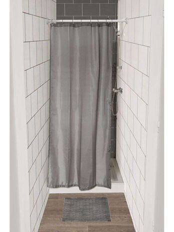 Tendance zavjesa za kadu + 8 pp kukica 120x180cm poliester, siva