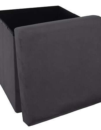 Atmosphera tabure ottoman 38×37,5x38cm mdf/poliester sivi