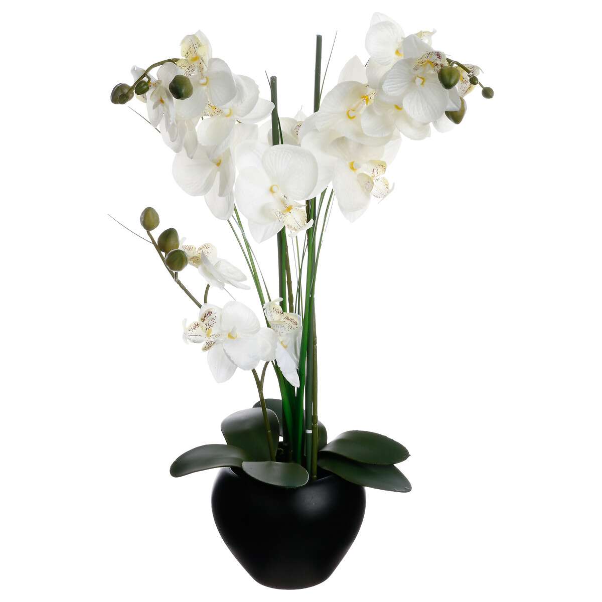 Atmosphera umjetno cvijeće u tegli orhideja 53cm keramika/plastika crna
