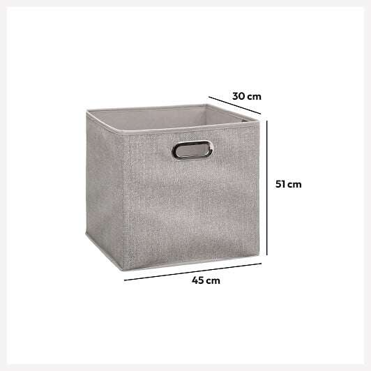 Five kutija za odlaganje modul 31x311cm, bež - Image 3