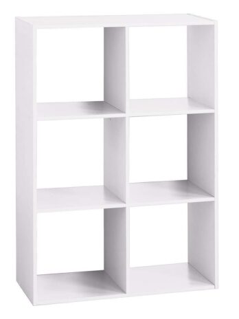 Five polica 6 otvora modul 67.5x32x100.5cm furnir bijela