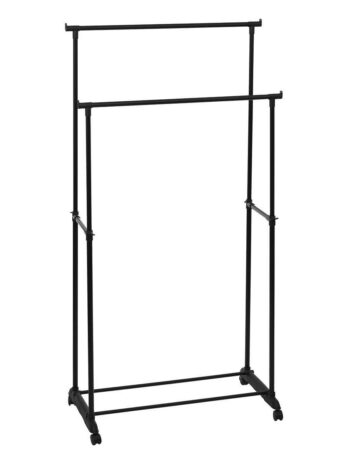 Five vješalica za odjeću pomična dupla pan 80x43x160cm polipropilen metal crna