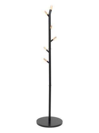Five vješalica samostojeća za odjeću 6 kukica d.40×175.5cm metal drvo mdf crna