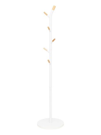 Five vješalica samostojeća 6 kukica d.40×175.5cm metal i mdf bijela