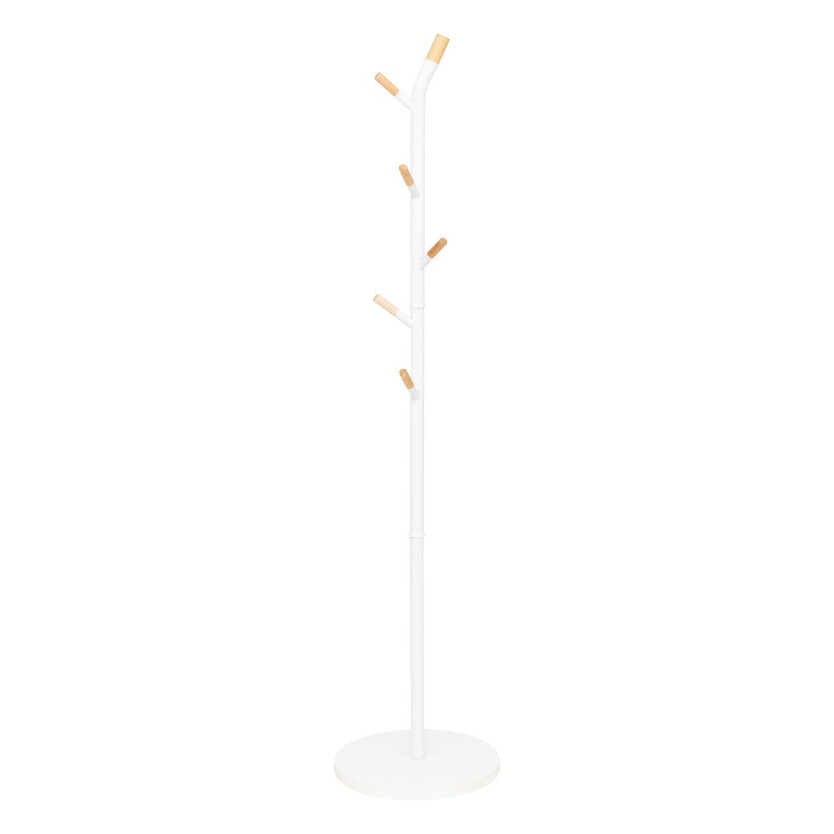 Five vješalica samostojeća 6 kukica d.40x175.5cm metal i mdf bijela