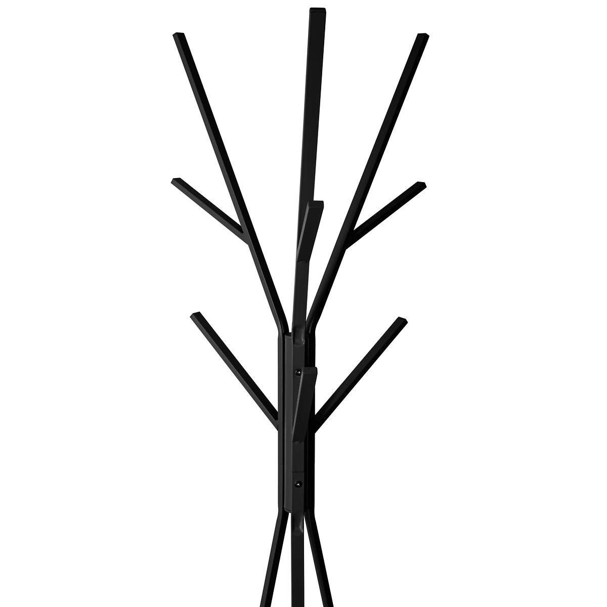 Five vješalica za odjeću s 9 kukica 44,8x40x180cm mdf/metal crna - Image 2