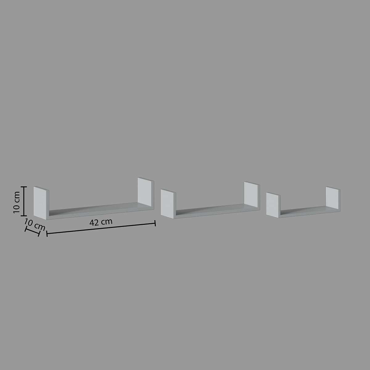 Five set polica fixy edge 3/1 mdf, bijela - Image 2