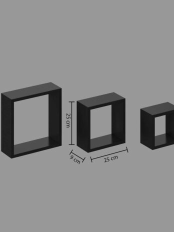 Five set polica fixy cube s 3/1 mdf, crna