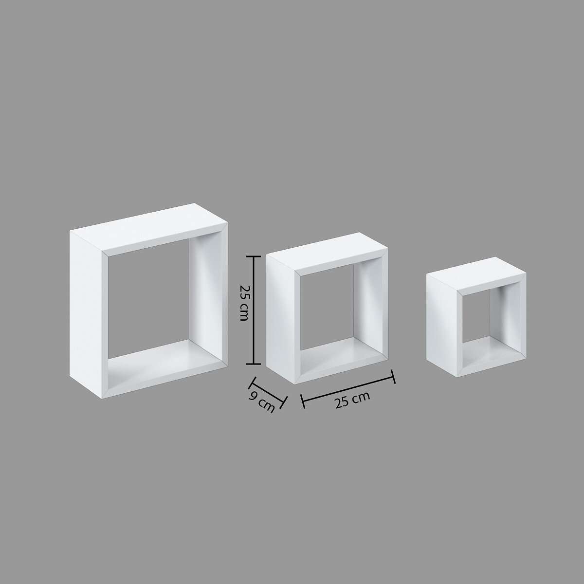 Five set polica fixy cube s 3/1 mdf, bijela - Image 2