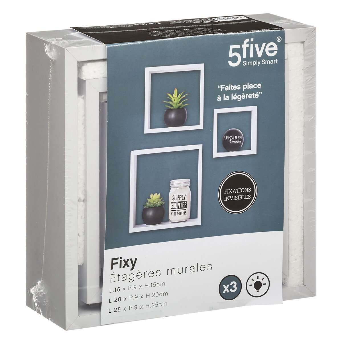 Five set polica fixy cube s 3/1 mdf, bijela - Image 3