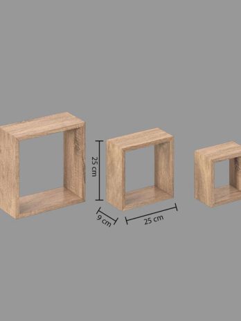 Five set polica fixy cube s 3/1 mdf, natur