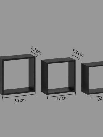 Five set polica fixy cube l 3/1 mdf, crna