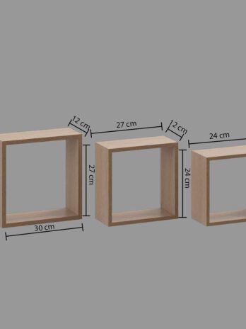 Five set polica fixy cube l 3/1 mdf, natur