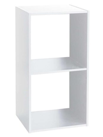 Five polica 2 otvora modul 34.5x32x67.6cm furnir bijela