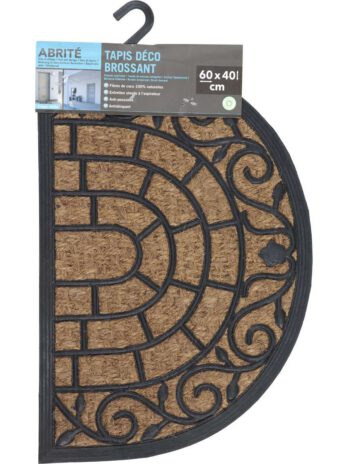 Luance otirač harry 40x60cm braided coco polumjesec/gumeni – smeđi