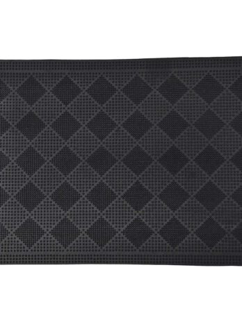 Luance otirač drew 40x60cm checked pattern gumeni – crni