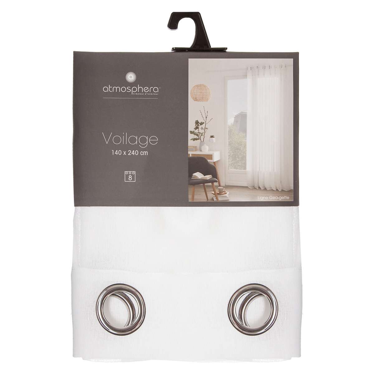 Atmosphera zavjesa georgette 140x240cm pes bijela - Image 3