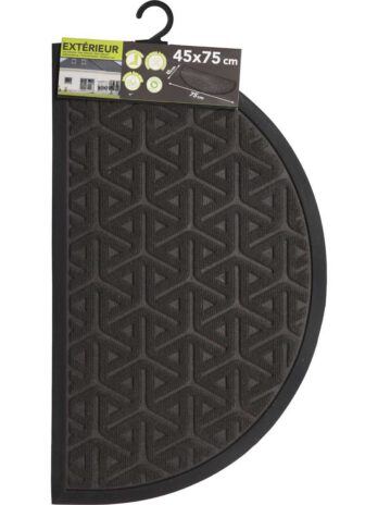 Luance otirač wilson 45x75cm polumjesec shape polyester/gumeni – dark sivi
