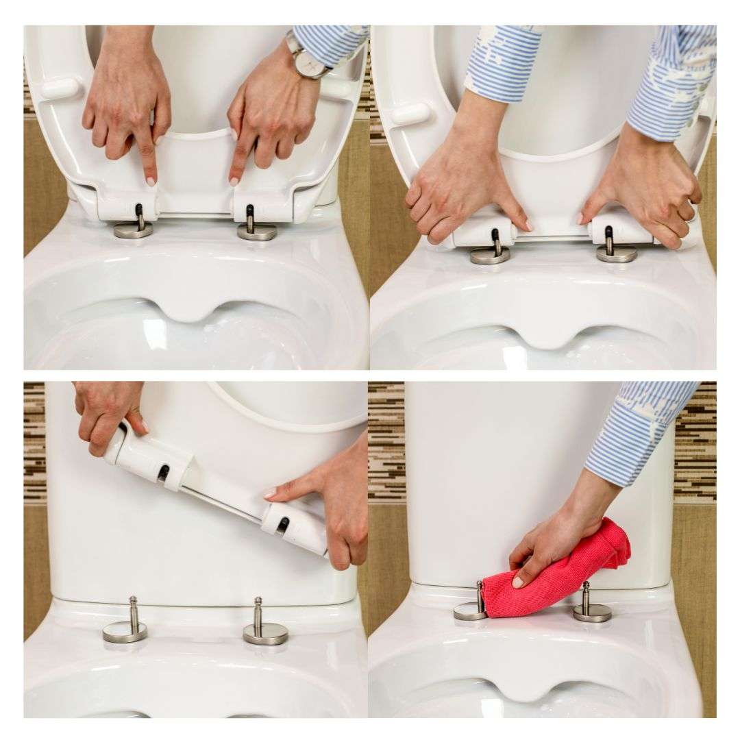 Gepard Sanitary wc daska selecta c9 42,5x37,3 cm, 2,15 kg soft close, duroplast, okov inox, bf+tfp/take off - Image 2