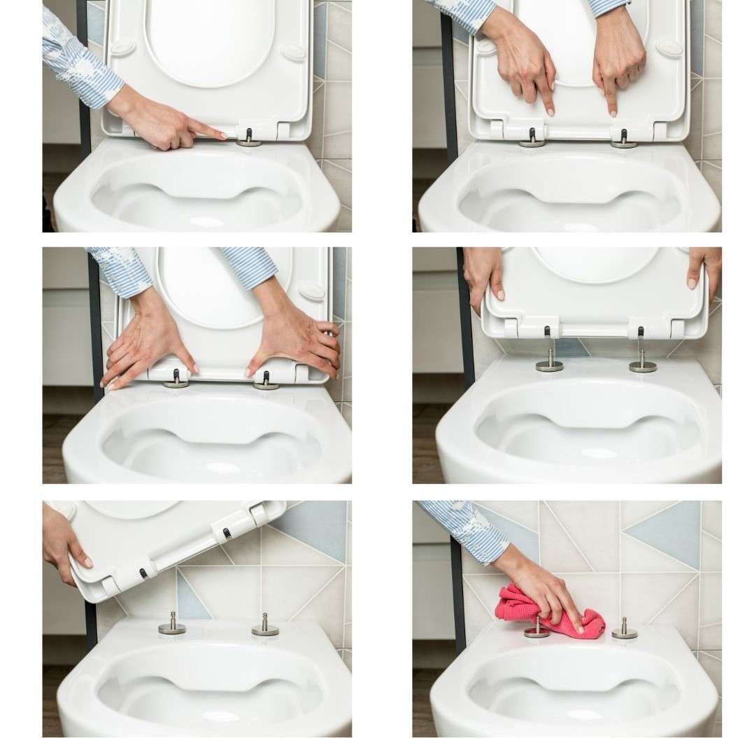 Gepard Sanitary wc daska blitz c9 41,8x35,6 cm, 2,5 kg, soft close, duroplast, okov inox, bf+tfp/take off - Image 2