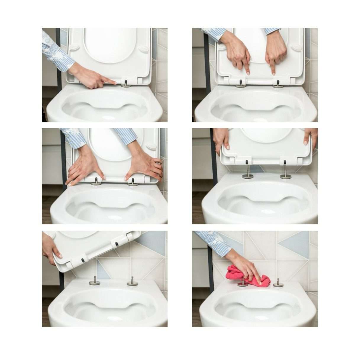 Gepard Sanitary wc daska taormina c9 45,5x36,2 cm, 2,78 kg soft close, duroplast, okov inox, bf+tfp/take off - Image 2