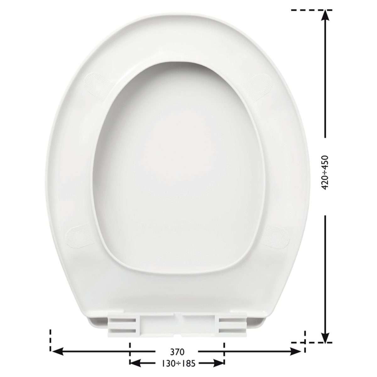 Gepard Sanitary wc daska atlantic 42-45x37 cm, pp okovi, polipropilen, bijela - Image 4