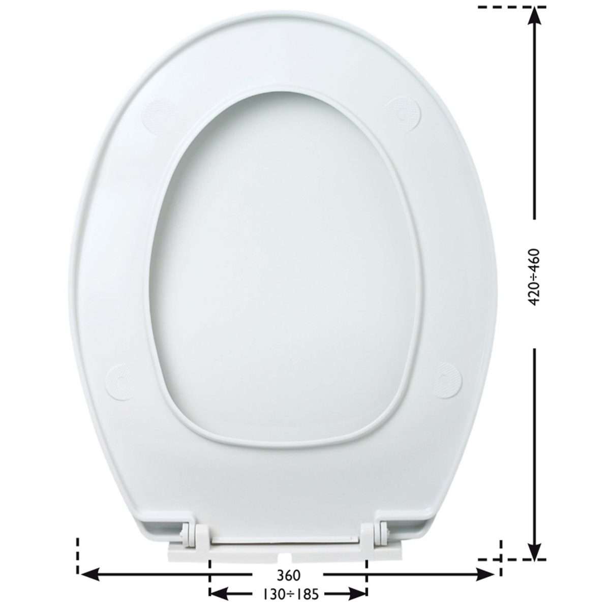 Gepard Sanitary wc daska z3 slim 42-46x36 cm, pp okovi, polipropilen, bijela - Image 4