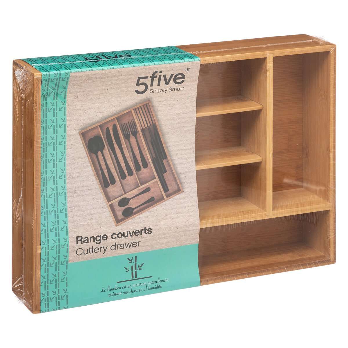 Five organizator za pribor za jelo 38x28x7cm bambus - Image 6