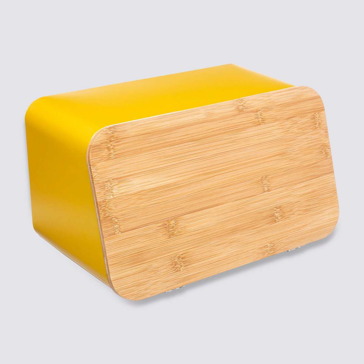 Five kutija za kruh s daskom za rezanje modern 37x22.5x23.5cm metal žuta - Image 4