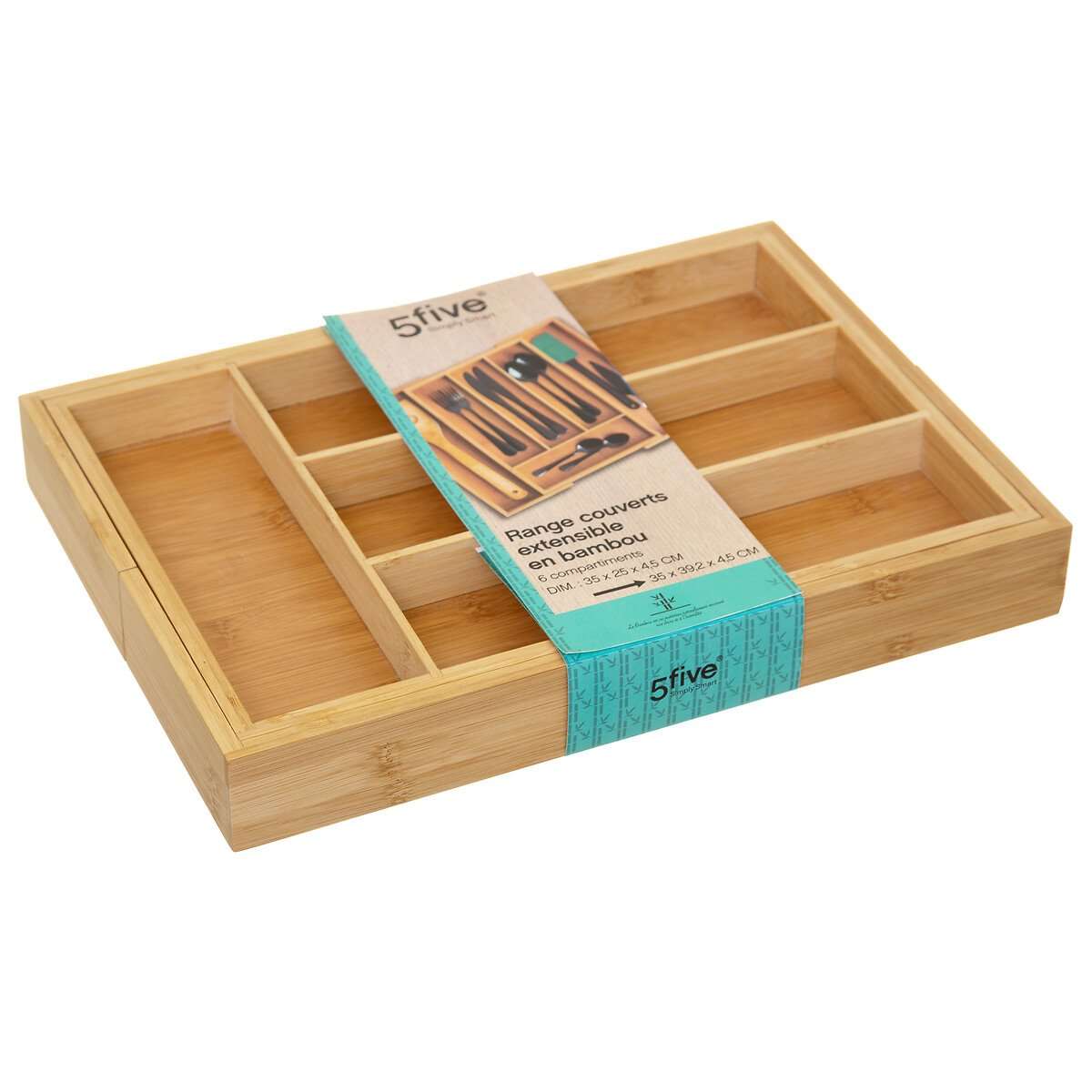 Five organizator za pribor za jelo 39x35.5x4.5cm bambus - Image 5
