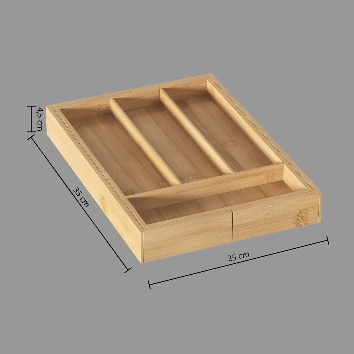 Five organizator za pribor za jelo 39x35.5x4.5cm bambus - Image 4