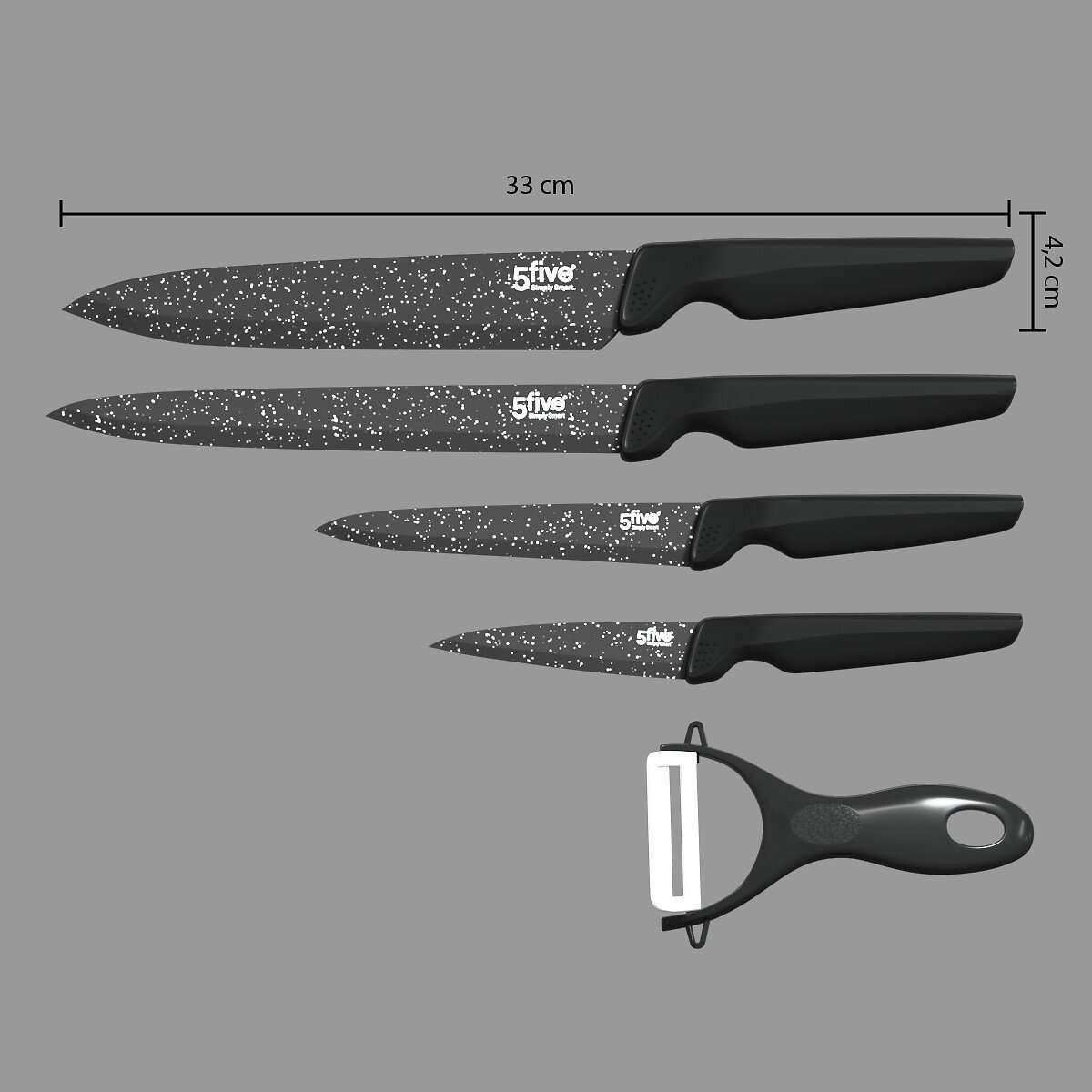 Five noževi 5/1 basic inox pp crni - Image 7