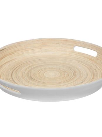 Five pladanj za posluživanje modern  d.42×5.5cm bambus bijeli