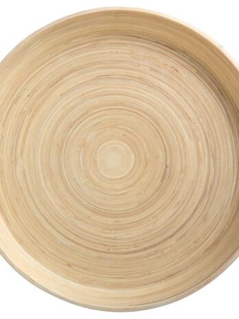 Five pladanj za posluživanje modern  d.42×5.5cm bambus bijeli