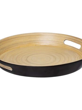 Five pladanj za posluživanje modern d.42×5.5cm bambus crna