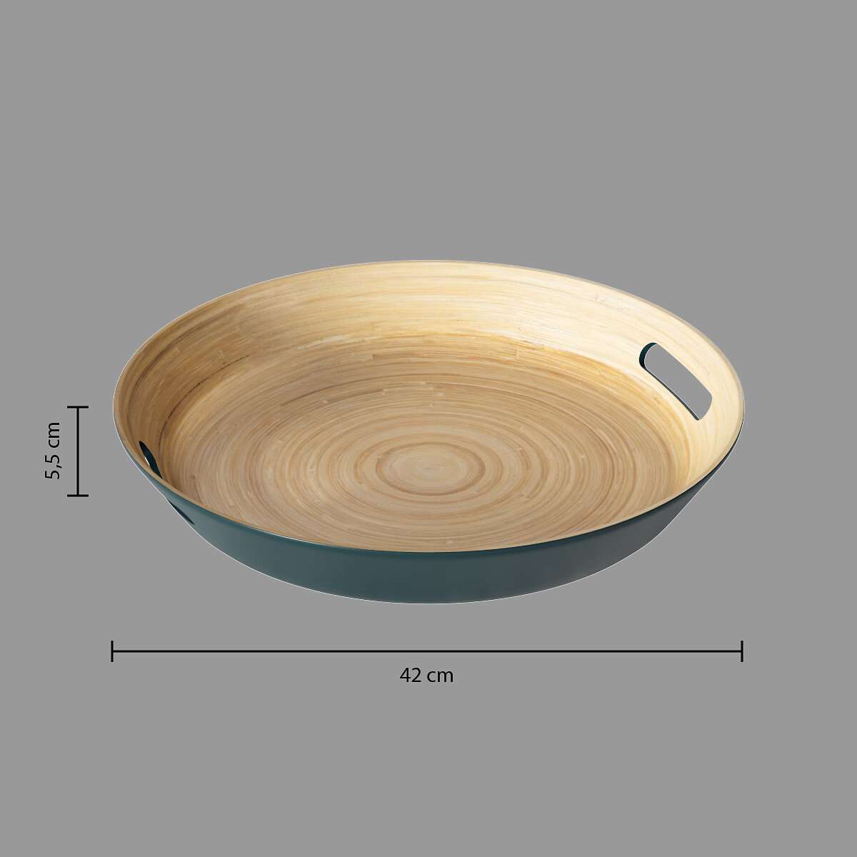 Five pladanj za posluživanje modern d.42x5.5cm bambus plava - Image 3