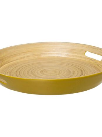 Five pladanj za posluživanje modern d.42×5.5cm bambus žuta