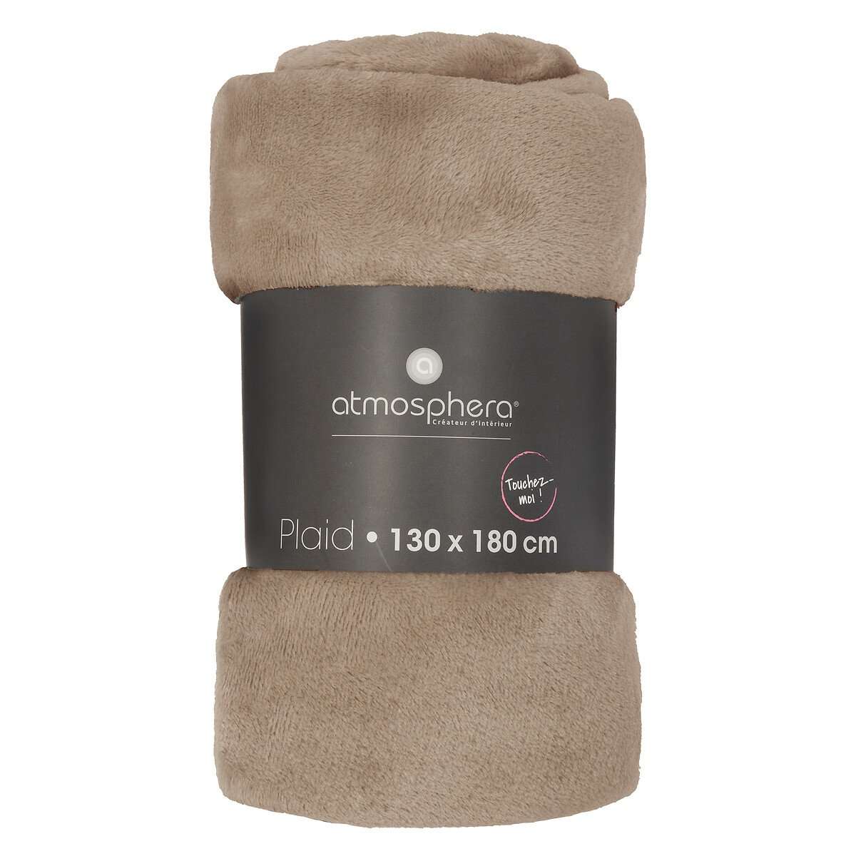 Atmosphera deka flanel 180x130cm poliester bež - Image 3